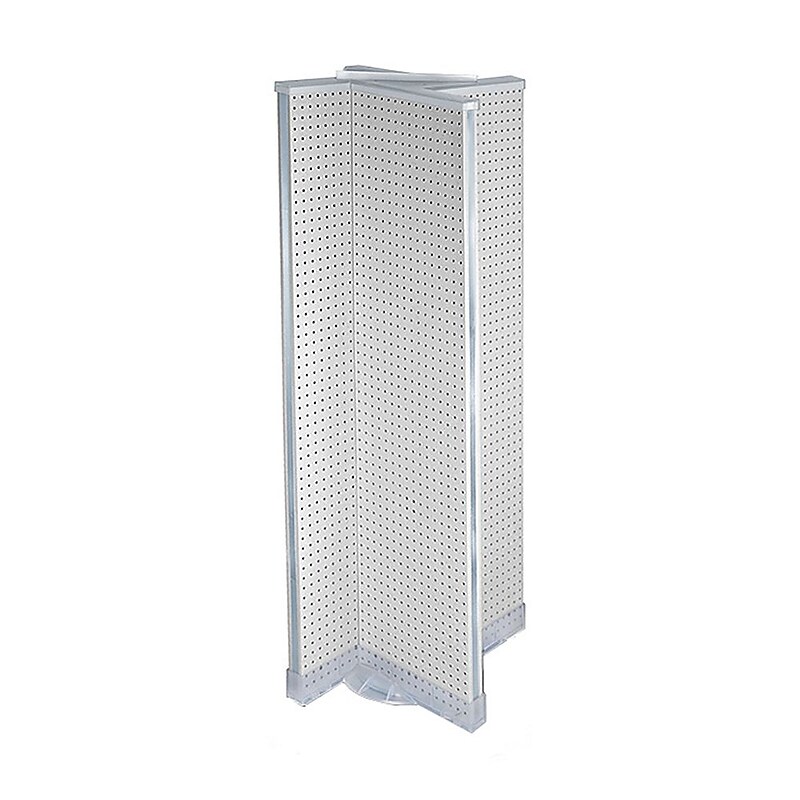 Azar Displays 16" x 60" Pegboard Floor Display White image 1