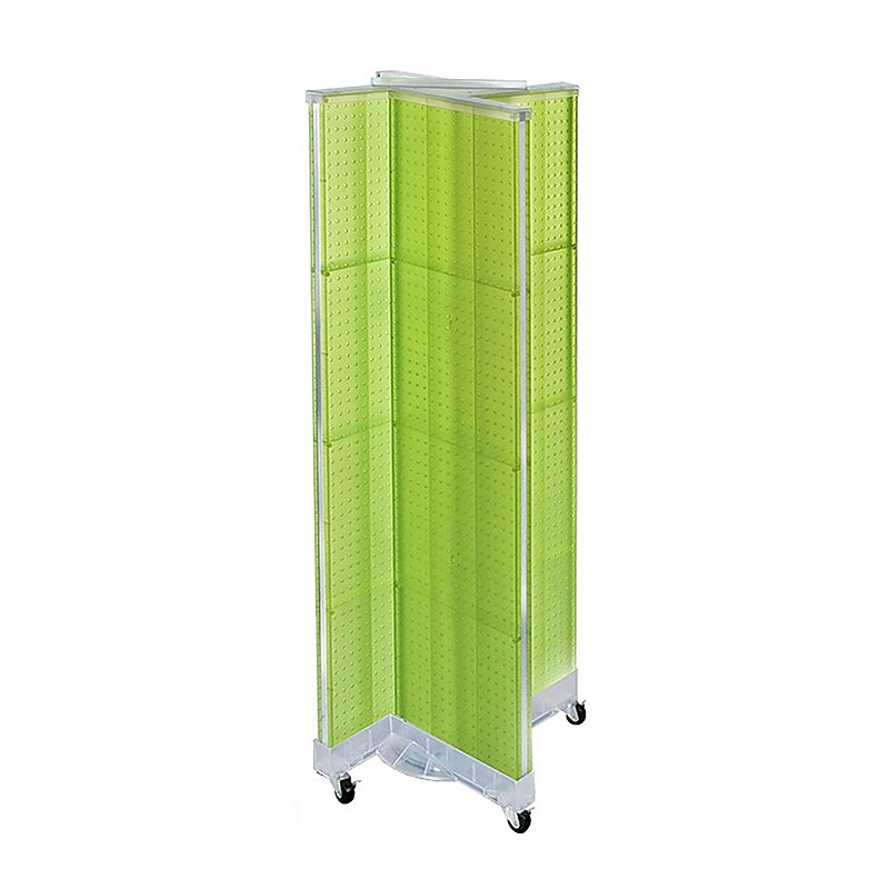Azar Displays 60"H x 16"W Pegboard Floor Display Pinwheel Spinner Green image 1