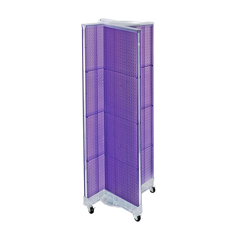 Global Approved , Pinwheel Pegboard Display W/Wheels, 16