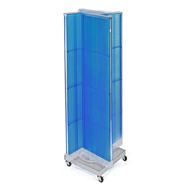 Azar Displays 16" x 60" Pegboard Floor Display Pinwheel Blue image 1