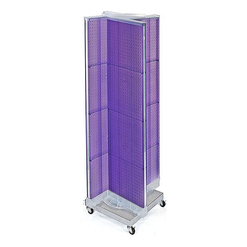 Azar Displays 16" x 60" Pegboard Floor Display Pinwheel Purple image 1