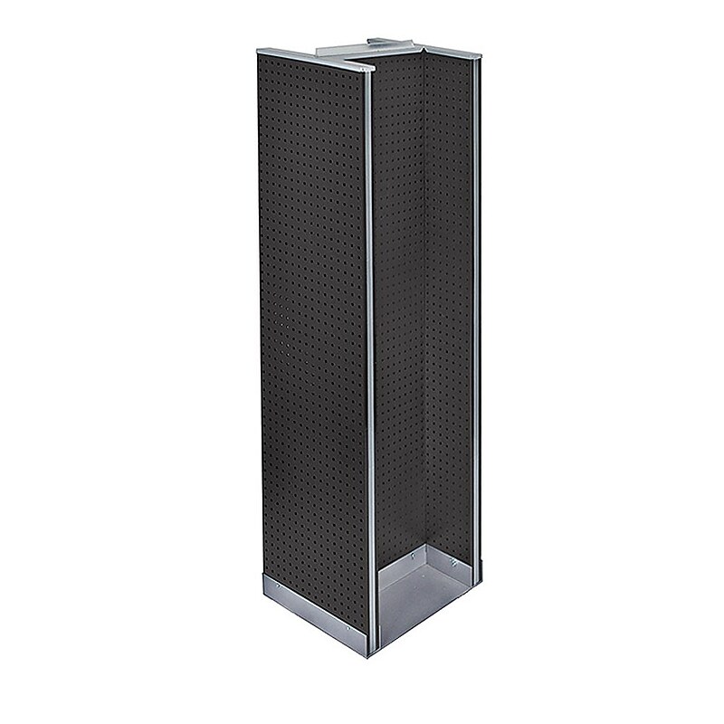 Azar Displays 60" x 16" Pegboard Floor Display H-Spinner Black image 1