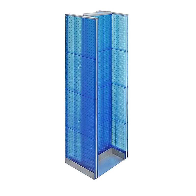 Azar Displays 60" x 16" Pegboard Floor Display H-Spinner Blue image 1