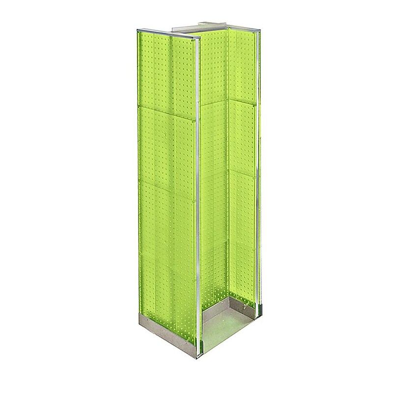 Azar Displays 60" x 16" Pegboard Floor Display H-Spinner Green image 1