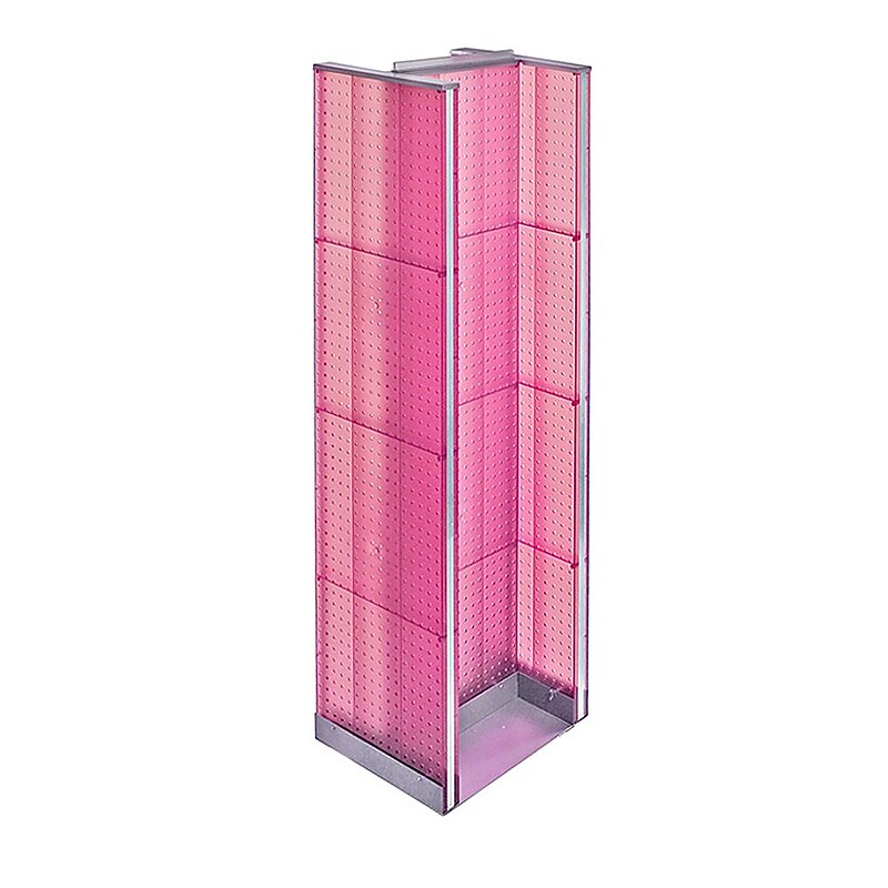 Azar Displays 60" x 16" Pegboard Floor Display H-Spinner pink image 1