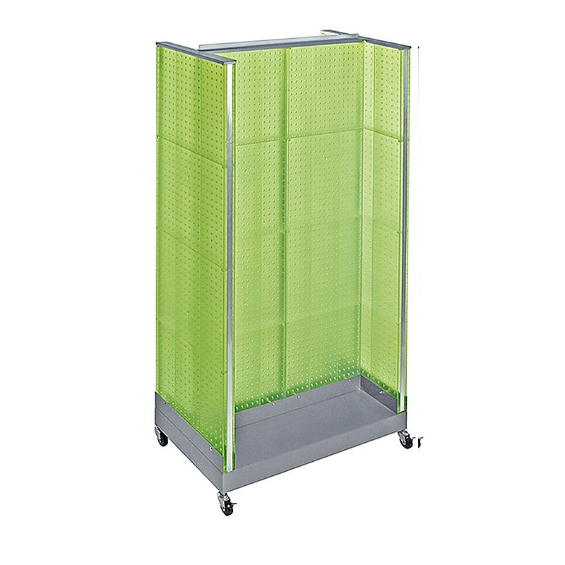Azar Displays 36" x 66" Pegboard Floor Display H Unit Green image 1