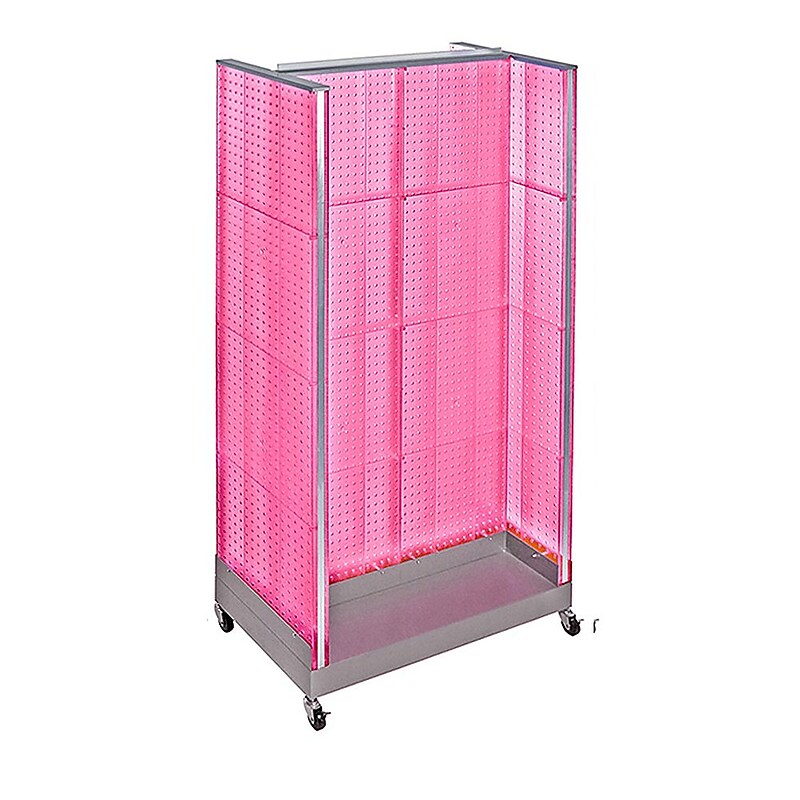 Azar Displays 36" x 66" Pegboard Floor Display H Unit Pink image 1