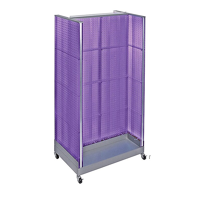 Azar Displays 36" x 66" Pegboard Floor Display H Unit Purple image 1