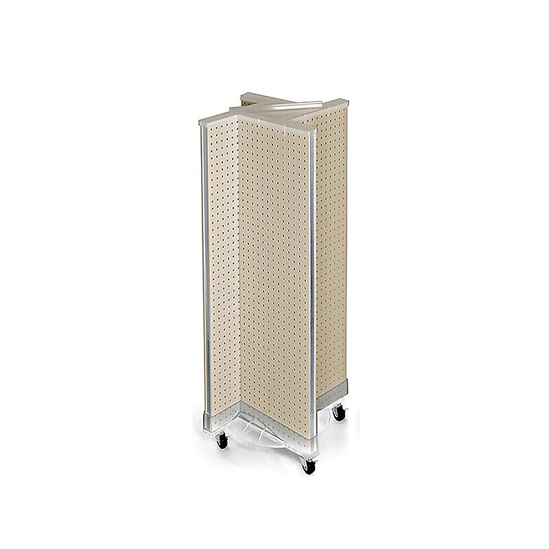 Azar Displays 13.5" x 44" Pegboard Pinwheel Unit Almond image 1