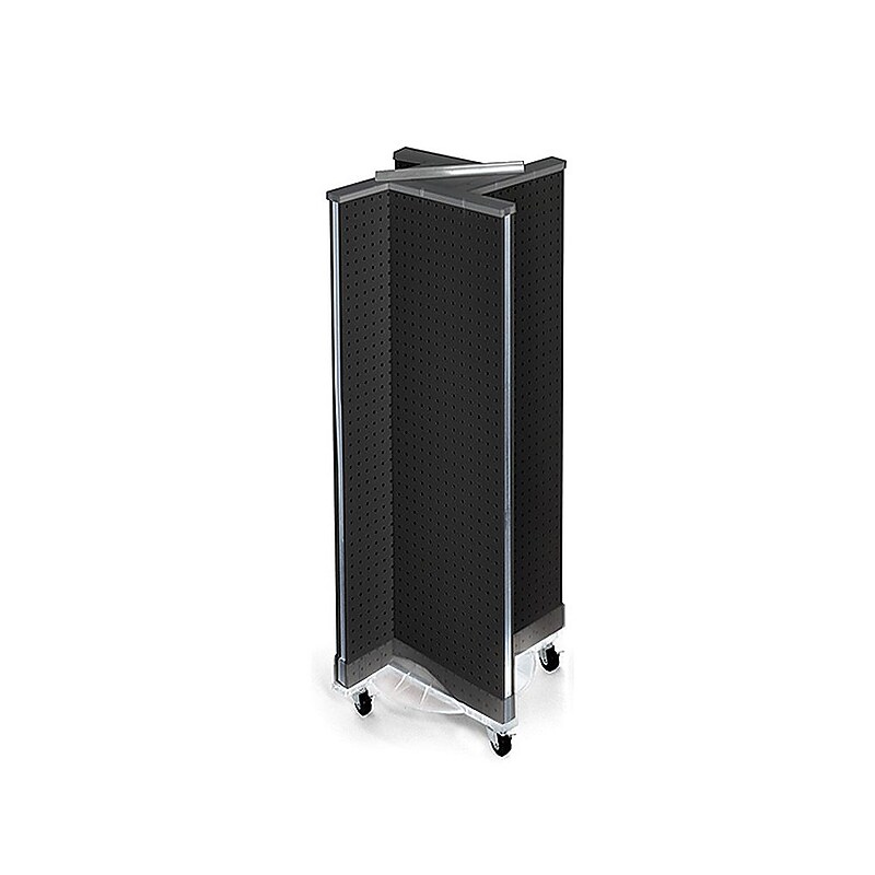 Azar Displays 13.5" x 44" Pegboard Pinwheel Unit, Black (700443-BLK) image 1