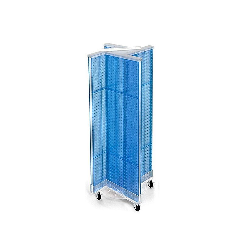 Azar Displays 13.5" x 44" Pegboard Pinwheel Unit Blue image 1
