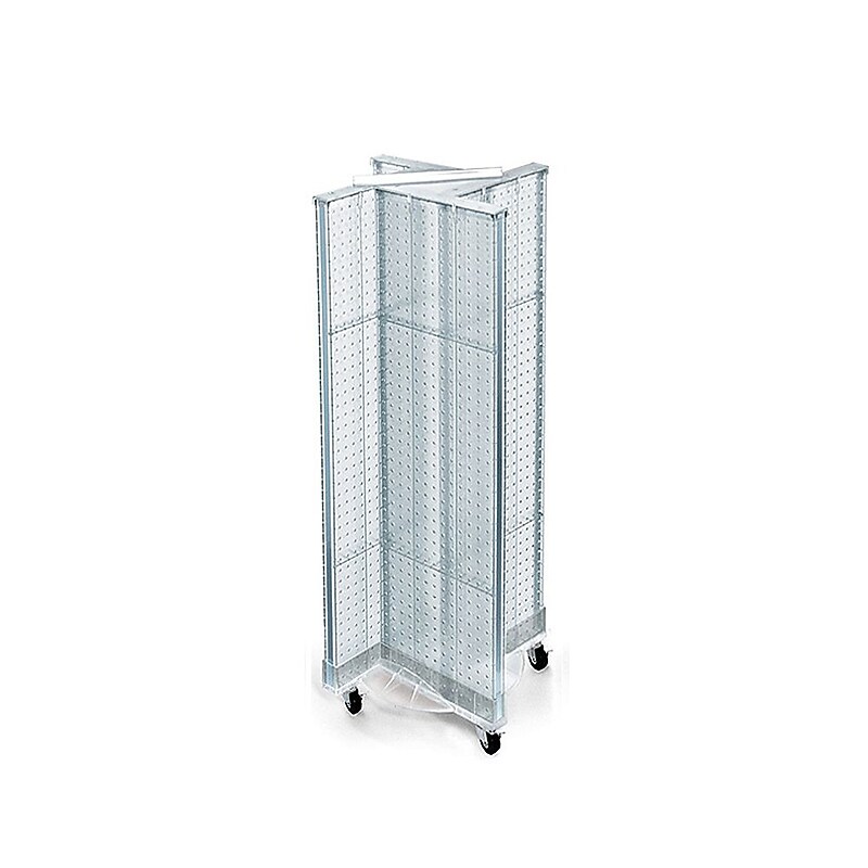 Azar Displays 13.5" x 44" Pegboard Pinwheel Unit Clear image 1