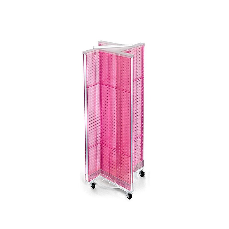 Azar Displays 13.5" x 44" Pegboard Pinwheel Unit Pink image 1