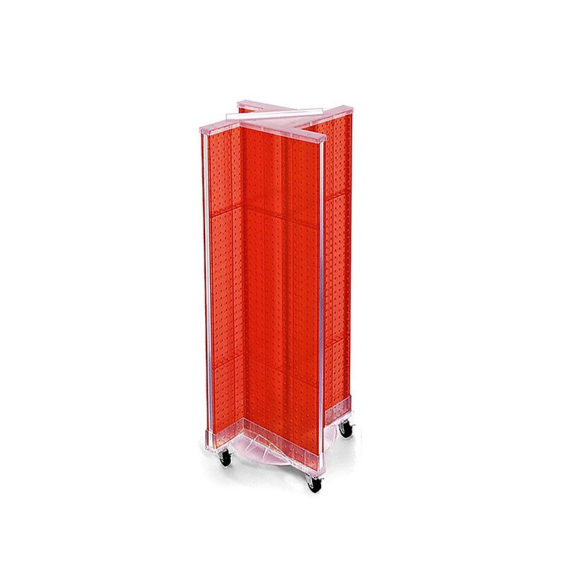 Azar Displays 13.5" x 44" Pegboard Pinwheel Unit Red image 1