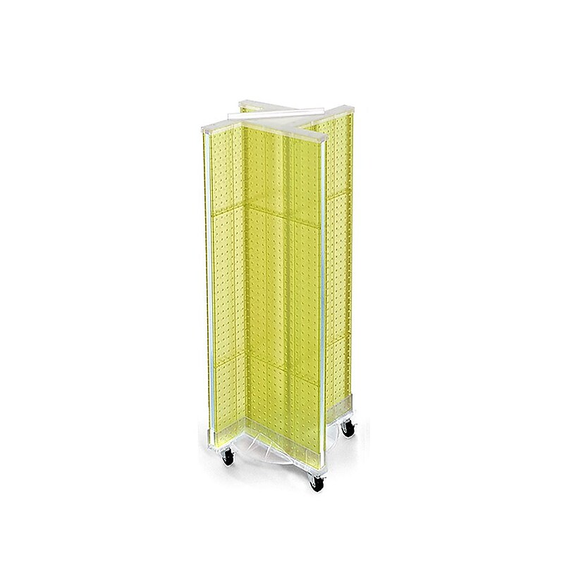 Azar Displays 13.5" x 44" Pegboard Pinwheel Unit Yellow image 1