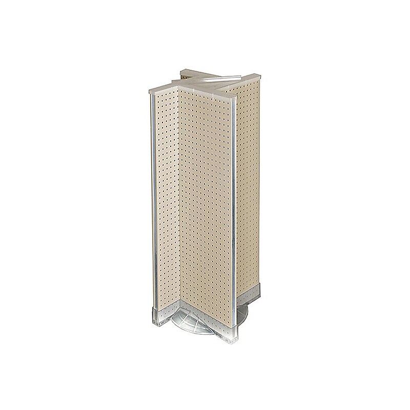 Azar Displays 13.5" x 44" Plastic Pegboard Pinwheel Unit Almond image 1