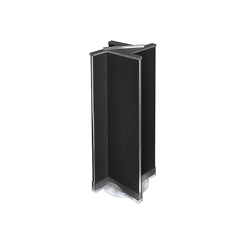 Azar Displays 13.5" x 44" Plastic Pegboard Pinwheel Unit Black image 1