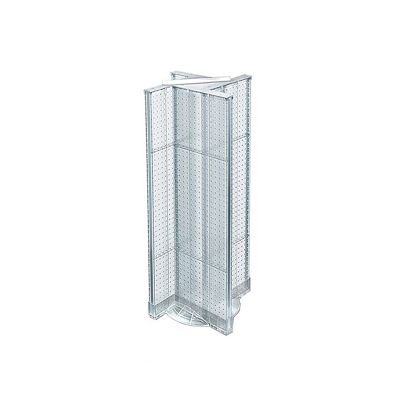 Azar Displays 13.5" x 44" Plastic Pegboard Pinwheel Unit Clear image 1