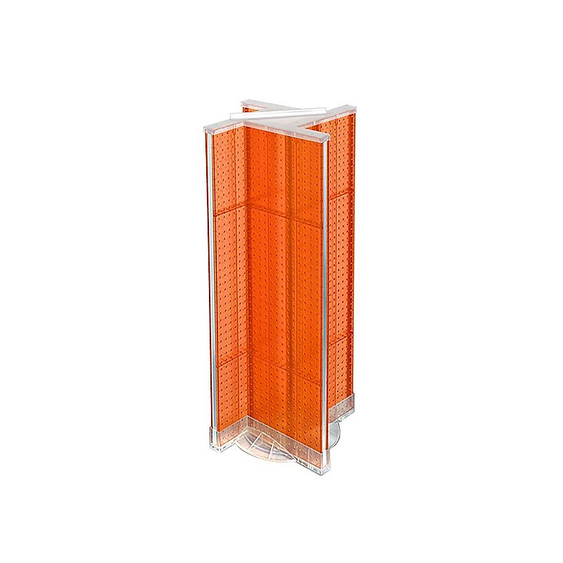 Azar Displays 13.5" x 44" Plastic Pegboard Pinwheel Unit Orange image 1