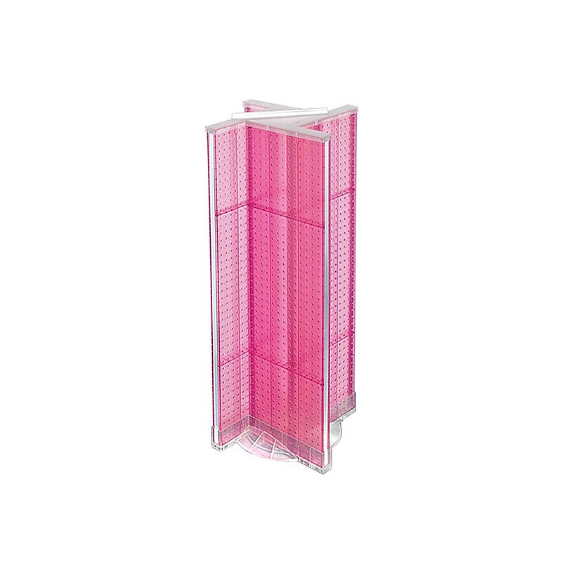 Azar Displays 13.5" x 44" Plastic Pegboard Pinwheel Unit, Pink (700444-PNK) image 1
