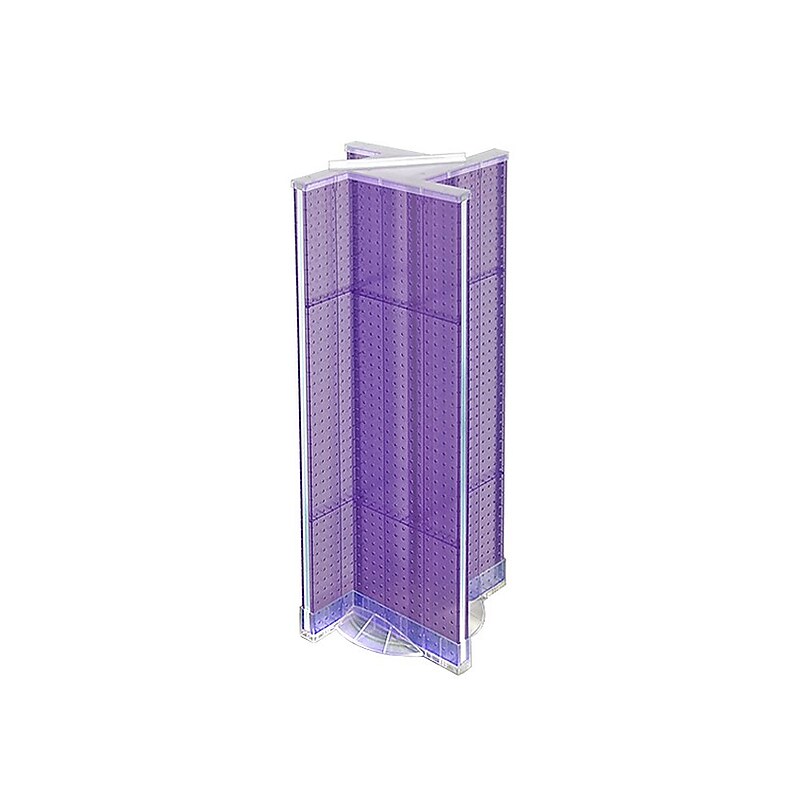 Azar Displays 13.5" x 44" Plastic Pegboard Pinwheel Unit Purple image 1