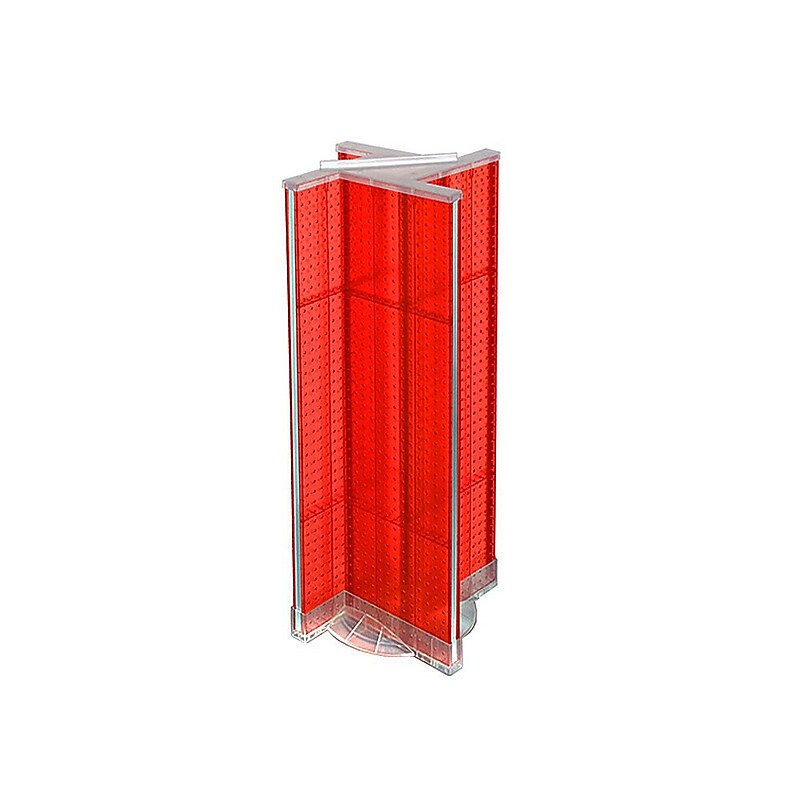 Azar Displays 13.5" x 44" Plastic Pegboard Pinwheel Unit Red image 1