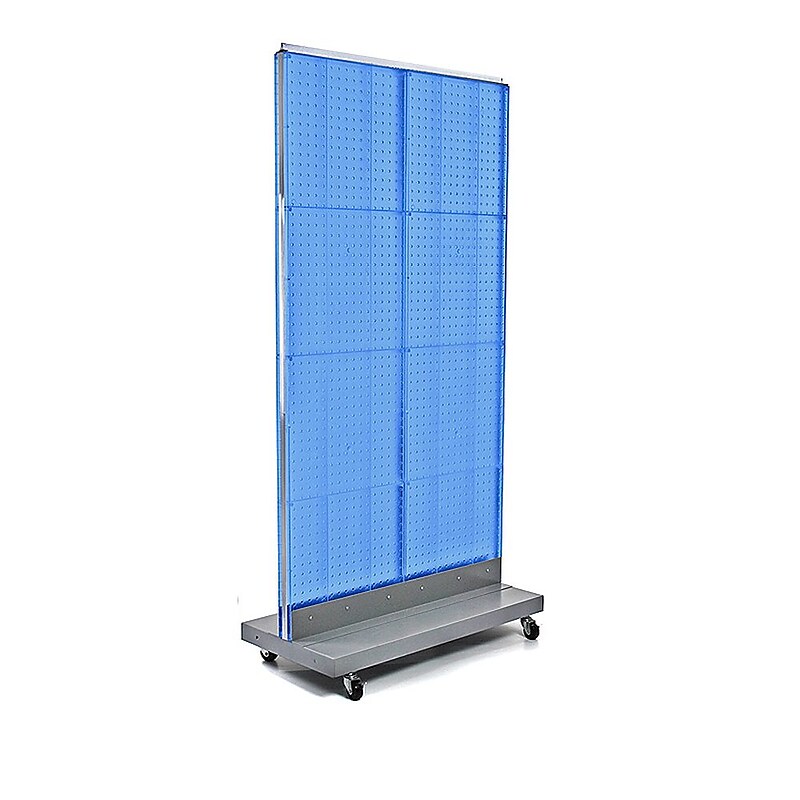 Azar Displays 32" x 60" Pegboard Floor Stand, Blue (700732-BLU) image 1