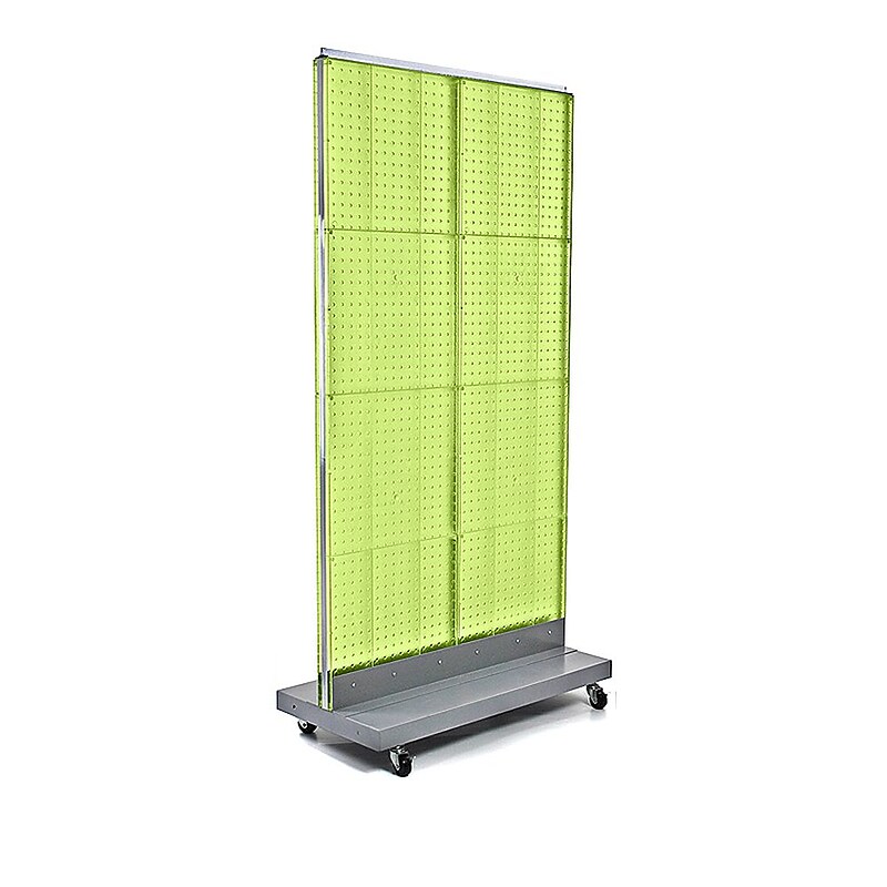 Azar Displays 32" x 60" Pegboard Floor Stand, Green (700732-GRE) image 1
