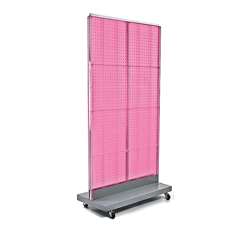 Azar Displays 32" x 60" Pegboard Floor Stand Pink image 1