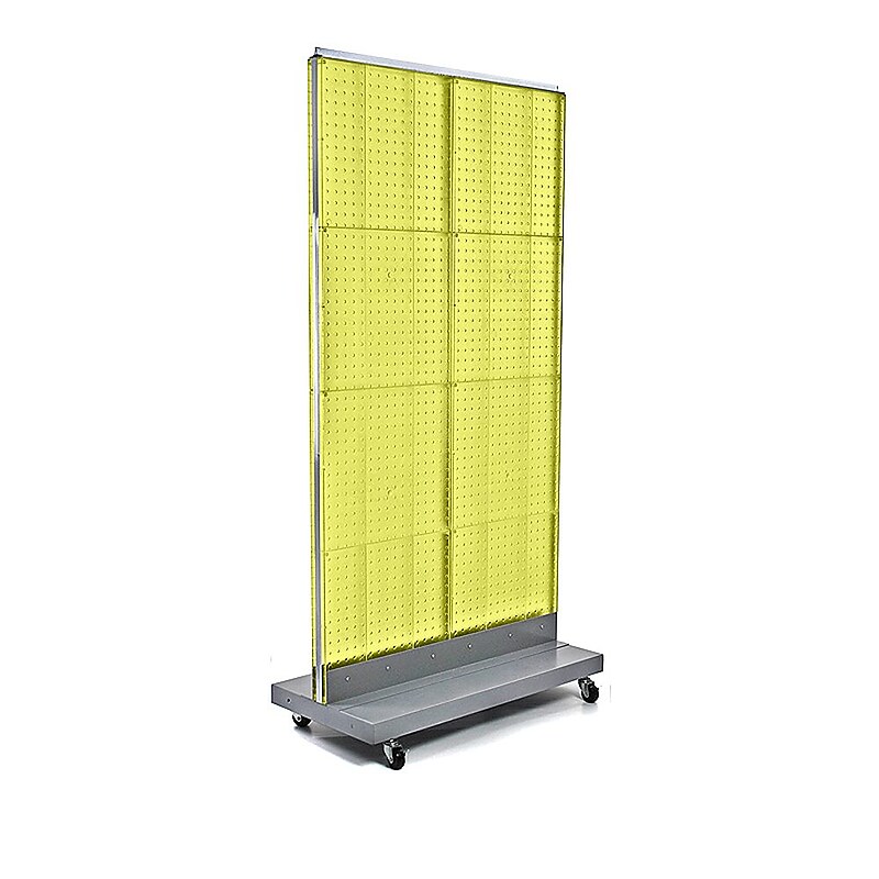 Azar Displays 32" x 60" Pegboard Floor Stand Yellow image 1