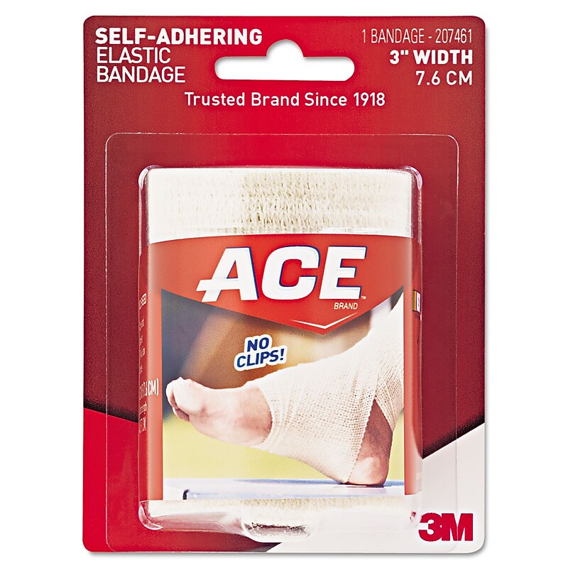 ACE, 3" Tan Self Adhesive Athletic Bandage image 1