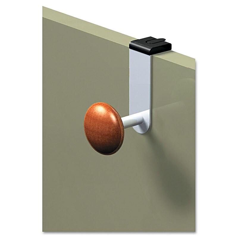 Alba Cubicle Garment Peg, 1 Hook, Wood, 1 1/5" x 1 3/8" x 4 3/10" (PM1PART BO) image 1