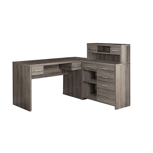 Shop Staples For Monarch Home Office Wood Corner Desk Dark Taupe