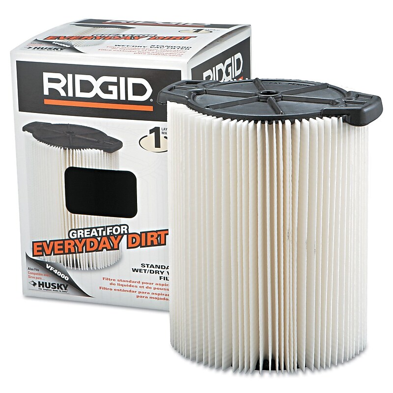 RIDGID Standard Pleated Vacuum Paper Filter (VF4000) image 1