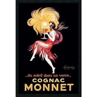 Amanti Art Leonetto Cappiello "Cognac Monnet(ca. 1927)" Framed Print Art, 37.38" x 25.38"