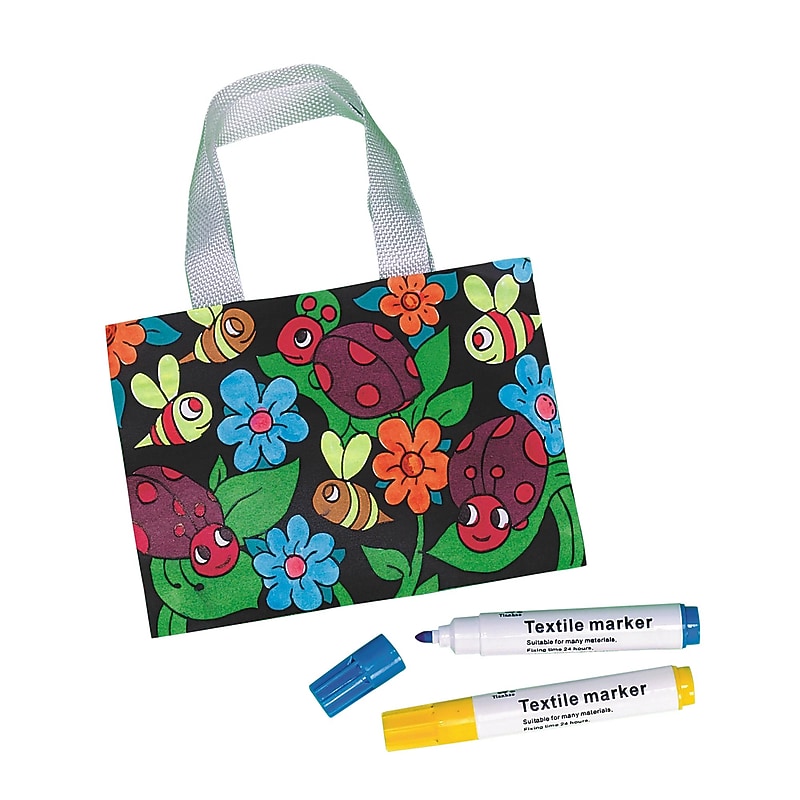 S&S Velvet Bug Tote Craft Kit, 12/Pack (CE4431) image 1