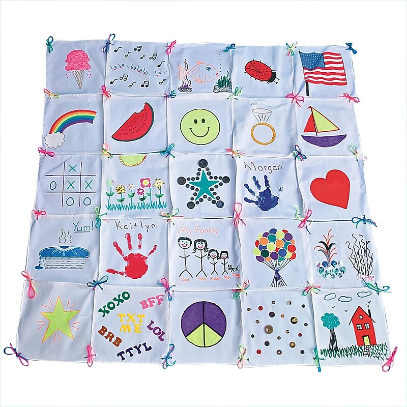 S&S Color-Me 8" Square Quilt Activity (FA3393) image 1