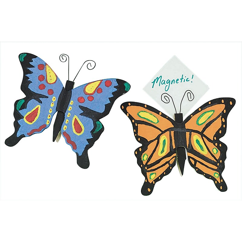 Educraft Butterfly Clothespin Magnets Craft Kit, 12/Pack (GP1590) image 1