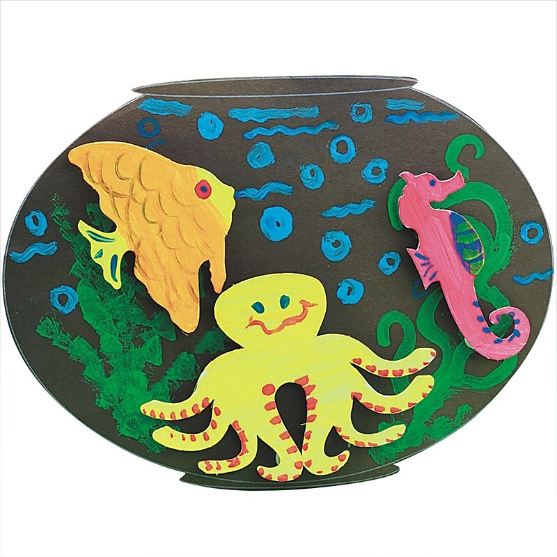 S&S Worldwide 3D Fishbowls Craft Kit, 36/Pack image 1