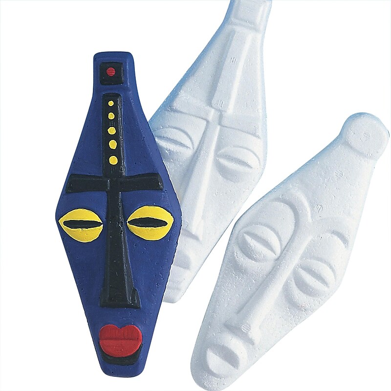 Educraft African Mask Plaques Craft Kit, 24/Pack (GP896) image 1