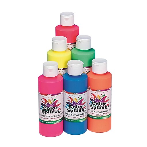 Color Splash® 8 oz. Fluorescent Acrylic Paint at Staples