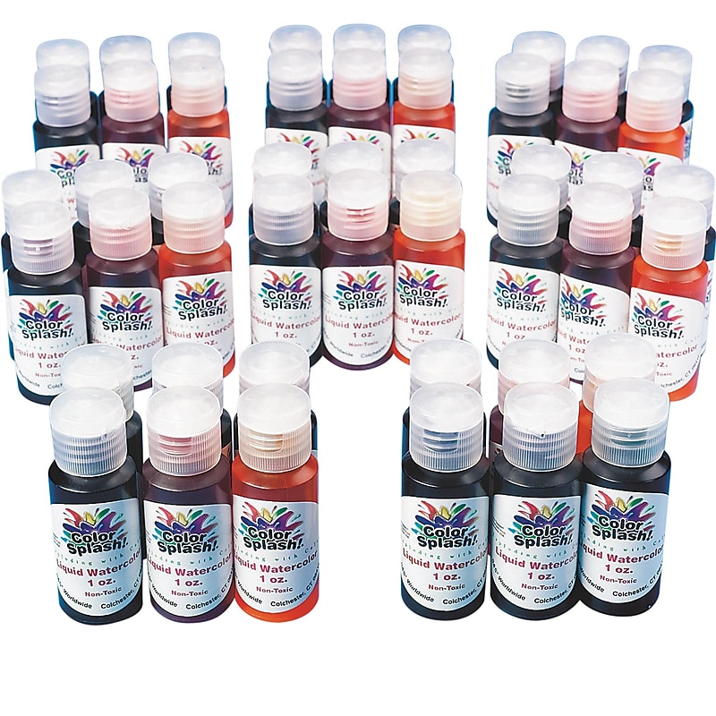 Color Splash Watercolor Paint, Assorted Colors, 1oz., 6/Pack (PT3368) image 1