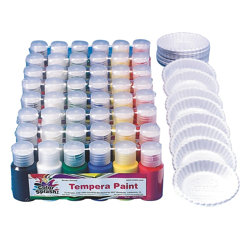 Color Splash® 3/4 oz. Liquid Tempera Paint Pass Around Pack image 1