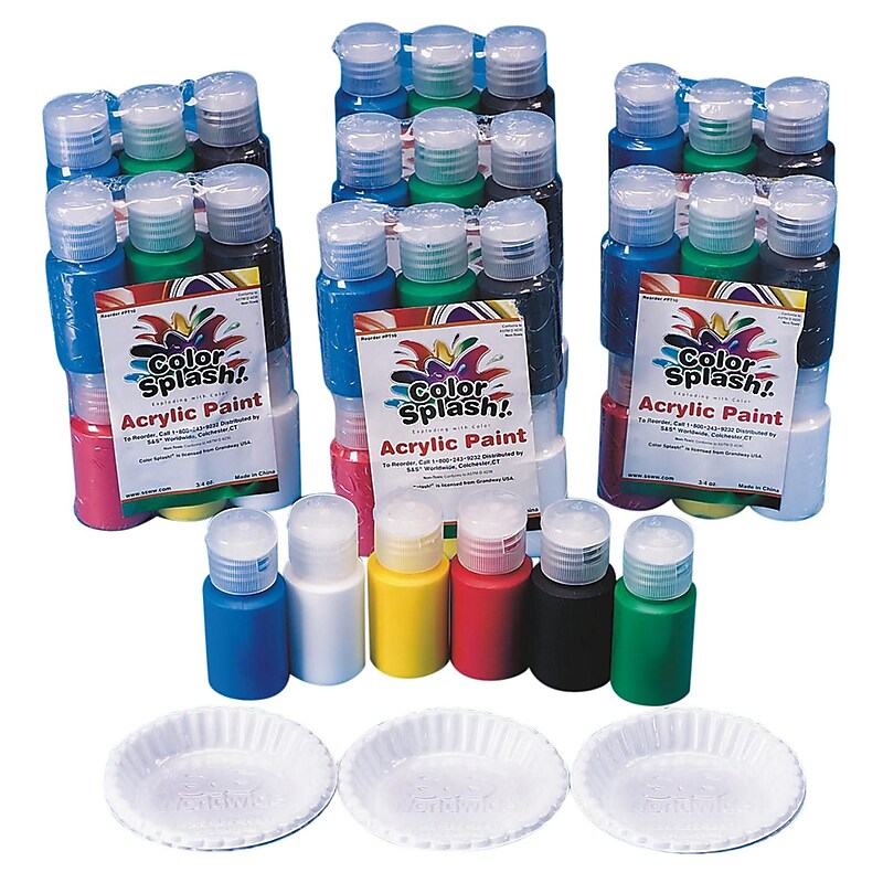 Color Splash® 3/4 oz. Acrylic Paint Pass Around Pack image 1