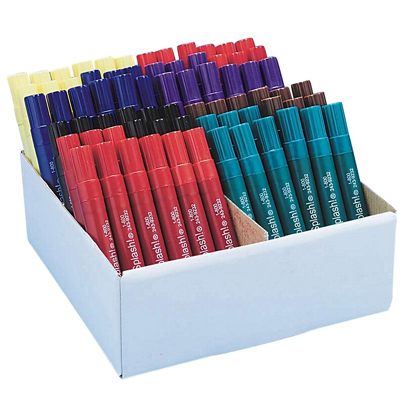Color Splash® Permanent Markers Plus Pack, Chisel Tip, Assorted, 72/Pack (ST503) image 1