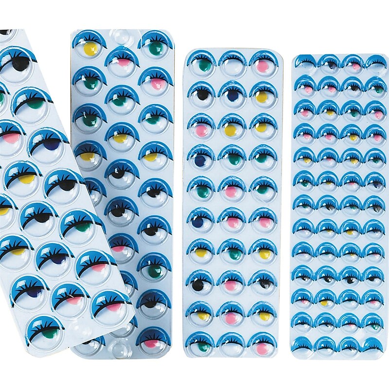 S&S® Peel 'n Stick Wiggly Eyes Painted image 1