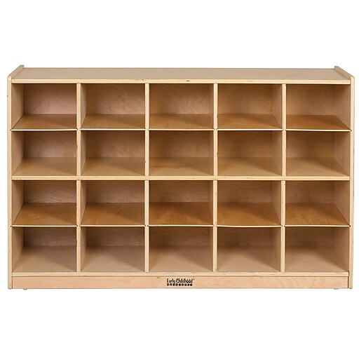 ECR4KidsÂ® Birch Storage Cabinet With 20 Tray Cubbies 