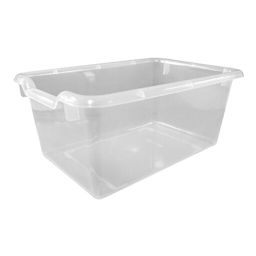 ECR4Kids® Scoop Front Storage Bin, Clear at Staples