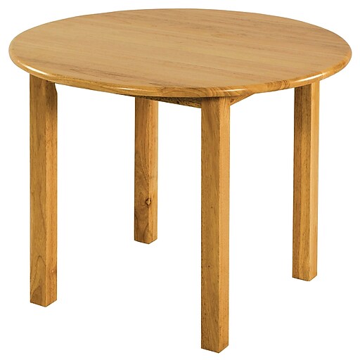 ECR4®Kids 30" Round Wood Table With 22" Legs, Natural Oak at Staples