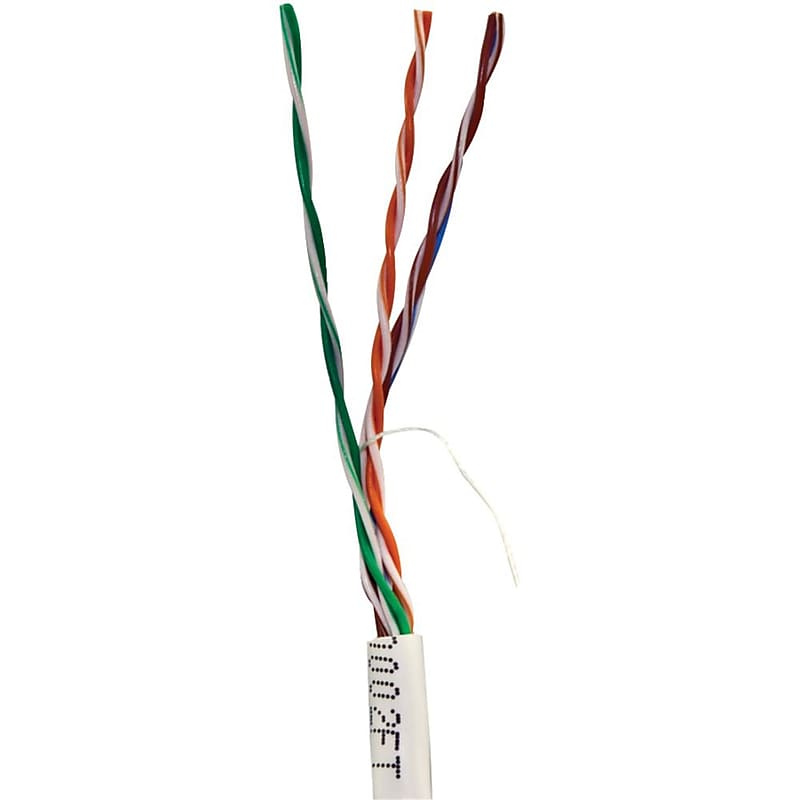 Vericom 1000' Pull Box Cat 5e UTP Solid Riser CMR Cable, White (TCTMBW5U01441) image 1